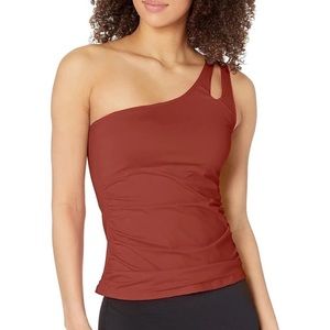 La Blanca Island Goddess One Shoulder Keyhole Tankini Top Plus Size 20W Beach